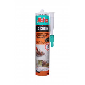 Akfix AC605 Акриловый герметик, 310 мл. Белый