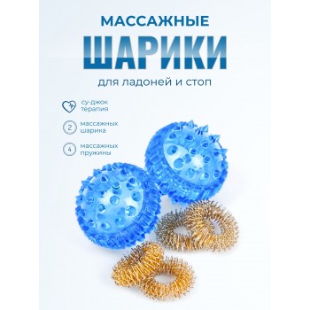 Массажер МАССАЖНЫЙ ШАРИК СИНИЙ без упаковки, 2 шт