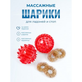Массажер МАССАЖНЫЙ ШАРИК КРАСНЫЙ без упаковки, 2 шт