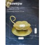 Подсвечник Цветок золотой металлический 9x9x3 см, 2 шт
