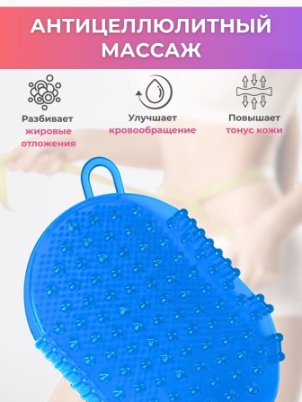 Массажер ЧУДО-ВАРЕЖКА МОДЕЛЬ 1 СИНЯЯ, 2 шт