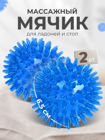 Массажер ЧУДО-МЯЧИК СИНИЙ, 2 шт 