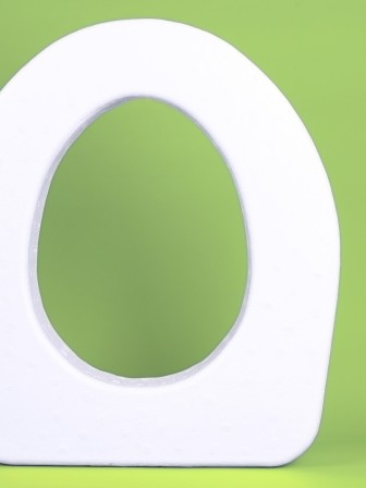 Сиденье на яму белое пенопласт (Новопласт)