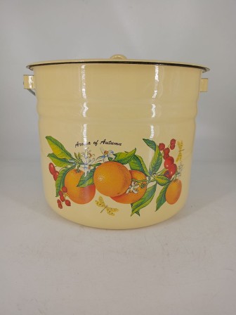 25-0628 Ведро эмалированное 12 л с крышкой 1224Ц/4Км Фруктовая фантазия