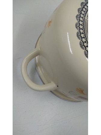 24-1287 Набор эмалированных кастрюль Хлеб 1КА021М, слоновая кость; 2/3/4 л