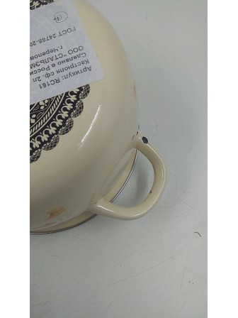 24-1287 Набор эмалированных кастрюль Хлеб 1КА021М, слоновая кость; 2/3/4 л