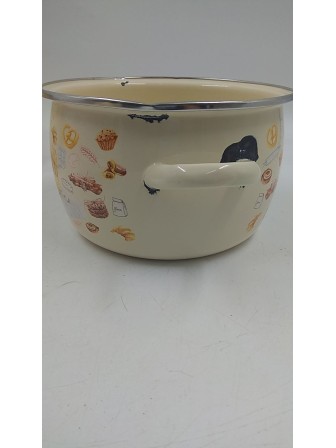 24-1287 Набор эмалированных кастрюль Хлеб 1КА021М, слоновая кость; 2/3/4 л