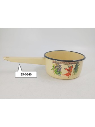 25-0640 Ковш эмалированный СтальЭмаль La Specio, кремовый  1 л