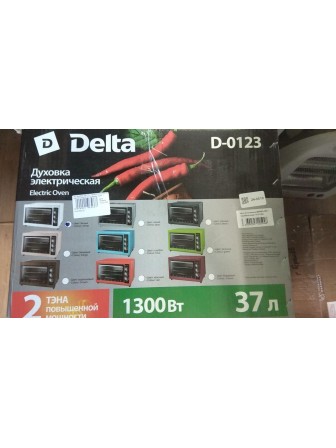 24-0810 Духовка электрическая настольная DELTA D-0123, 37 л, таймер, белый