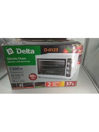 24-1911 Духовка электрическая настольная DELTA D-0123, 37 л, таймер, белый