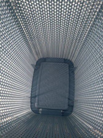 23-0107 Корзина для белья VIOLET 206036 Вязь 60 л, голубая норка