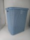 23-0107 Корзина для белья VIOLET 206036 Вязь 60 л, голубая норка