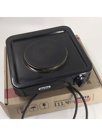 25-0223 Электрическая плитка Мечта 111Ч черная, 1 конфорка, чугун