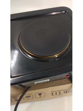 25-0223 Электрическая плитка Мечта 111Ч черная, 1 конфорка, чугун