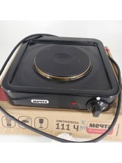 25-0391 Электрическая плитка Мечта 111Ч черная, 1 конфорка, чугун