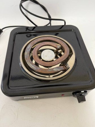 25-0527 Электрическая плитка Мечта 111Т черная, 1 конфорка, ТЭН