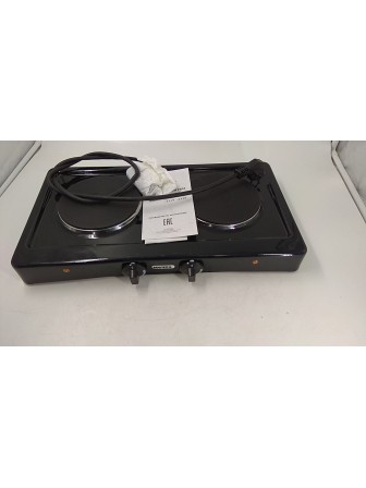 24-1852 Электрическая плитка Мечта 211Ч черная, 2 конфорки, чугун