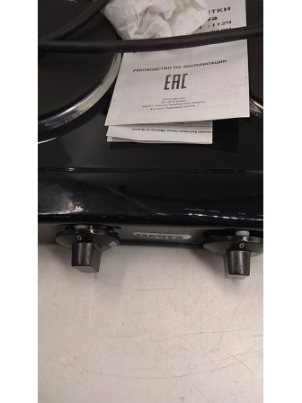 24-1852 Электрическая плитка Мечта 211Ч черная, 2 конфорки, чугун