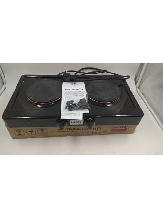 24-1409 Электрическая плитка Мечта 211Ч черная, 2 конфорки, чугун