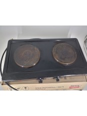 25-0346 Электрическая плитка Мечта 211Ч черная, 2 конфорки, чугун