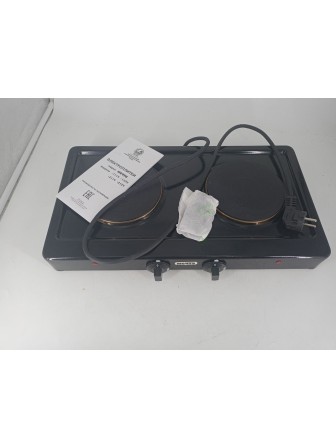 25-0673 Электрическая плитка Мечта 211Ч черная, 2 конфорки, чугун