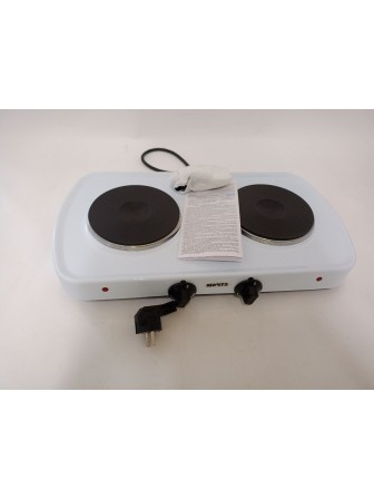 25-0464 Электрическая плитка Мечта 212Ч белая, 2 конфорки, чугун