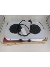 25-0638 Электрическая плитка Мечта 212Ч белая, 2 конфорки, чугун