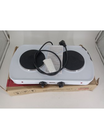 25-0638 Электрическая плитка Мечта 212Ч белая, 2 конфорки, чугун