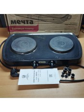 23-2709 Электрическая плитка Мечта 212Ч черная, 2 конфорки, чугун