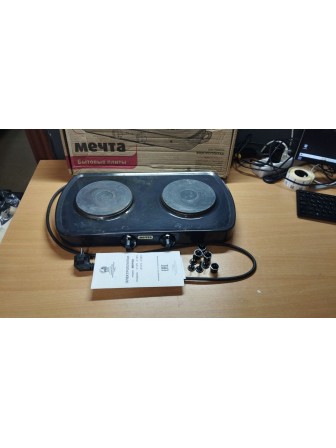 23-2709 Электрическая плитка Мечта 212Ч черная, 2 конфорки, чугун