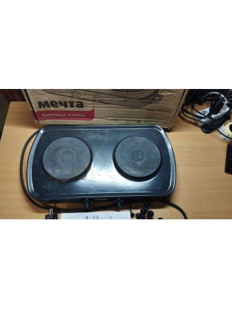 23-2709 Электрическая плитка Мечта 212Ч черная, 2 конфорки, чугун