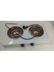 24-2105 Электрическая плитка Злата 214Т белая, 2 конфорки, ТЭН