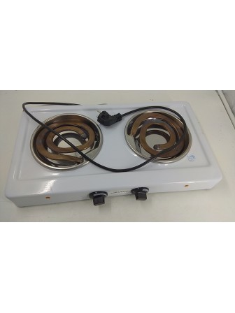24-2105 Электрическая плитка Злата 214Т белая, 2 конфорки, ТЭН