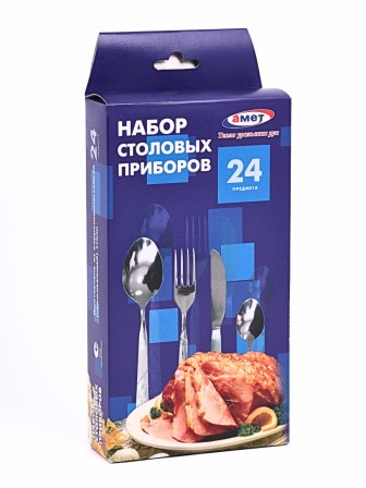 Набор приборов СОФИЯ  столовый 24 предмета в картонной коробке