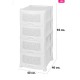 Уценка 24-0059 Комод пластиковый VIOLET Ажур 035426, 4 секции, белый 