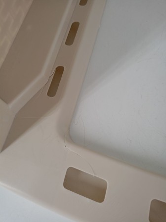 Уценка 25-0414 Комод пластиковый Альтернатива Плетенка М4059, 4 ящика, широкий, слоновая кость