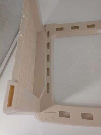 Уценка 25-0414 Комод пластиковый Альтернатива Плетенка М4059, 4 ящика, широкий, слоновая кость