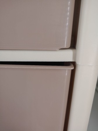 Уценка 23-1461 Комод пластиковый Альтернатива Колорит М7833, 3 секции, бежевый