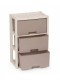 Уценка 23-1461 Комод пластиковый Альтернатива Колорит М7833, 3 секции, бежевый