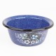 Миска эмалированная 0,8 л, Стальэмаль 1с5с, Голубика, синий, с зерном