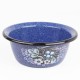 Миска эмалированная 0,8 л, Стальэмаль 1с5с, Голубика, синий, с зерном