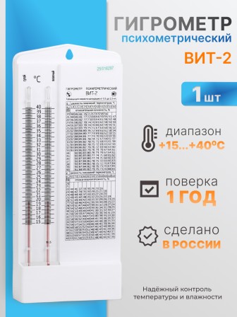 Гигрометр ВИТ-2 (+15 °C до +40 °C)