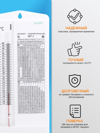 Гигрометр ВИТ-2 (+15 °C до +40 °C)
