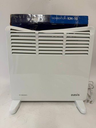 Уценка 25-0514 Обогреватель конвектор OASIS KM-10, 1000 Вт, настенный/напольный на колесиках
