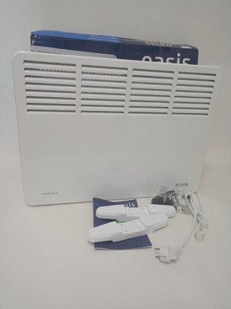 Уценка 25-1156 Обогреватель конвектор OASIS KM-15, 1500 Вт, настенный/напольный на колесиках