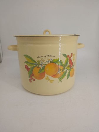 Уценка 25-1335 Кастрюля эмалированная 12 л С-1624/4Км Фруктовая фантазия