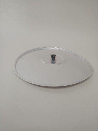 Уценка 25-1017 Миска алюминиевая Демидовский завод МТ-037, 36 см, с крышкой, матовая