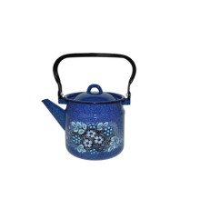 Чайник эмалированный  2 л, Стальэмаль 1с25с, Голубика синий, с зерном