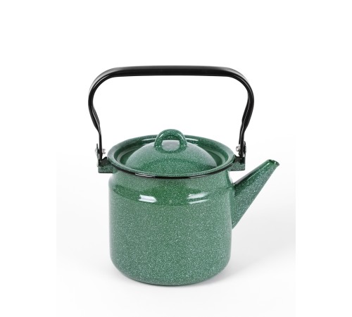 Чайник эмалированный  2 л, Стальэмаль 2с25, без рисунка изумрудный, с зерном