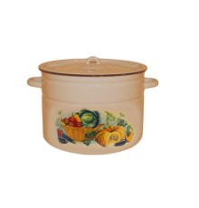 Кастрюля эмалированная 12,5 л, Стальэмаль 1с300с, Урожай, кремовый